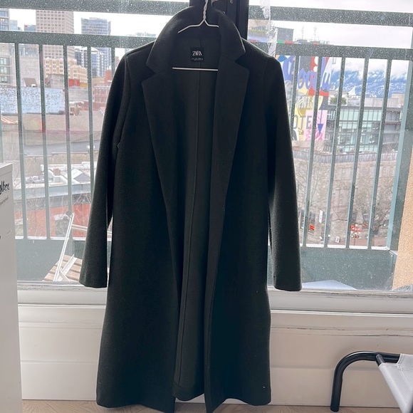 Dark green Zara coat - Picture 1 of 3